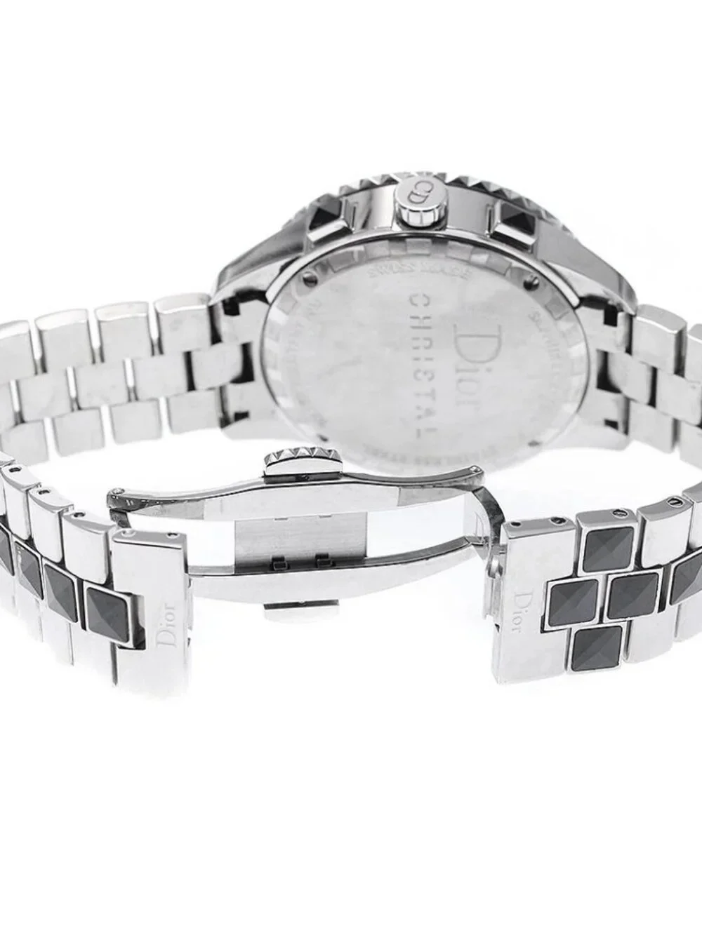 Dior crystal CD11431E diamond bezel chronograph black Dial Quartz Men's_949710